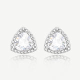Trinity Essential Silver Earrings in White CZ