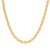 FANCIME "Sunlit Grace" Collier en chaîne classique à maillons floraux en argent sterling
