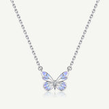 FANCIME "Starlight Butterfly" Collier en argent sterling émaillé lumineux
