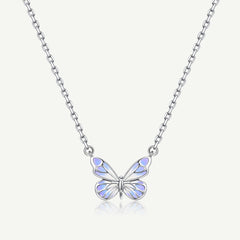 FANCIME "Starlight Butterfly" Collier en argent sterling émaillé lumineux
