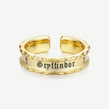 Bague en argent sterling de la maison Gryffondor x Harry Potter FANCIME