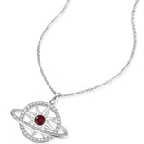 FANCIME "Promesse Stellaire" Collier en argent sterling avec grenat de janvier