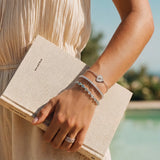 Trinity Signature Silver Bracelet in Mother of Pearl