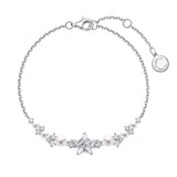 Bracelet en argent sterling "Vega Whisper" Étoile scintillante Alpha Lyrae