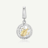 Charme en Argent de Boule de Feu Lolita Nuit Sombre