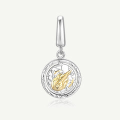 Charme en Argent de Boule de Feu Lolita Nuit Sombre