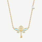 Collier en argent sterling avec design phosphorescent des clés volantes x Harry Potter FANCIME