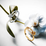 Rose Pin Silver Ring