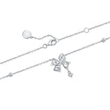 FANCIME "Blooming Bow" Collier en argent sterling en forme de nœud floral