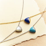 Balance Silver Necklace in Natural Lapis Lazuli