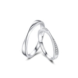 Bagues en argent sterling pour couples "Connecté" FANCIME
