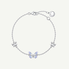 FANCIME "Starlight Butterfly" Bracelet en argent sterling émaillé lumineux