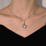 Collier en Argent de Pierre de Naissance de Juin FANCIME, Collier en Perles de Phoenix de 9-10mm en Argent Sterling, Bijoux Fins pour Femmes