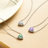 Balance Essential Silver Necklace in Created Amethyst