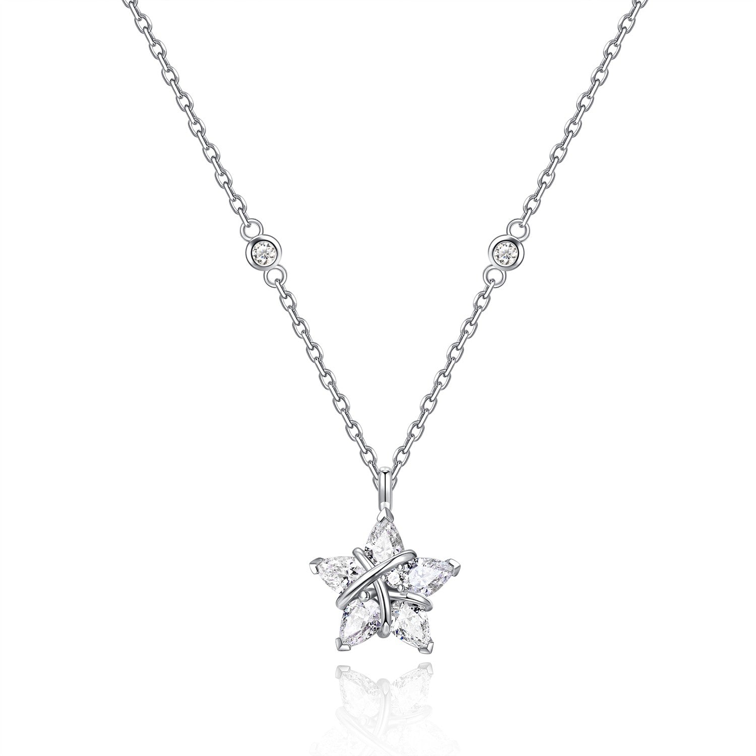 Collier en argent sterling "Ms Vega" Étoile scintillante Alpha Lyrae