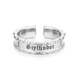 Bague en argent sterling de la maison Gryffondor x FANCIME Harry Potter