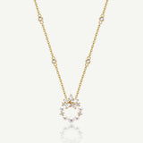 Collier en argent sterling "Vega Aureole" Étoile scintillante Alpha Lyrae