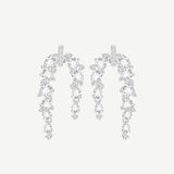 “Glycine Épanouie” Boucles d'Oreilles en Argent Sterling Fleurs à Pendentif
