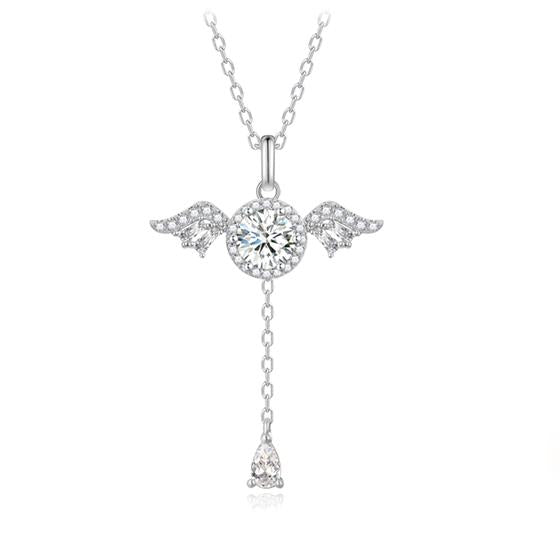 FANCIME "L'amour de l'ange" Collier en argent sterling