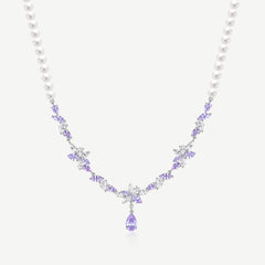 Collier en Argent Doux de Promesse Wisteria Bloom Drop