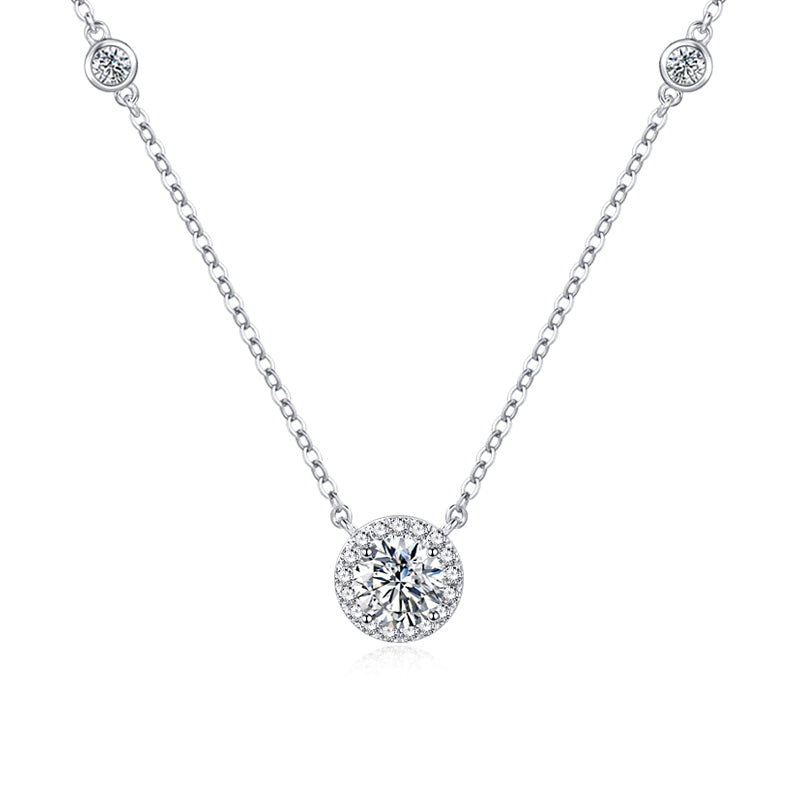 Collier en argent sterling FANCIME "Projecteur" avec réglage rond