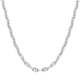 FANCIME "Sunlit Grace" Collier en chaîne classique à maillons carrés en argent sterling