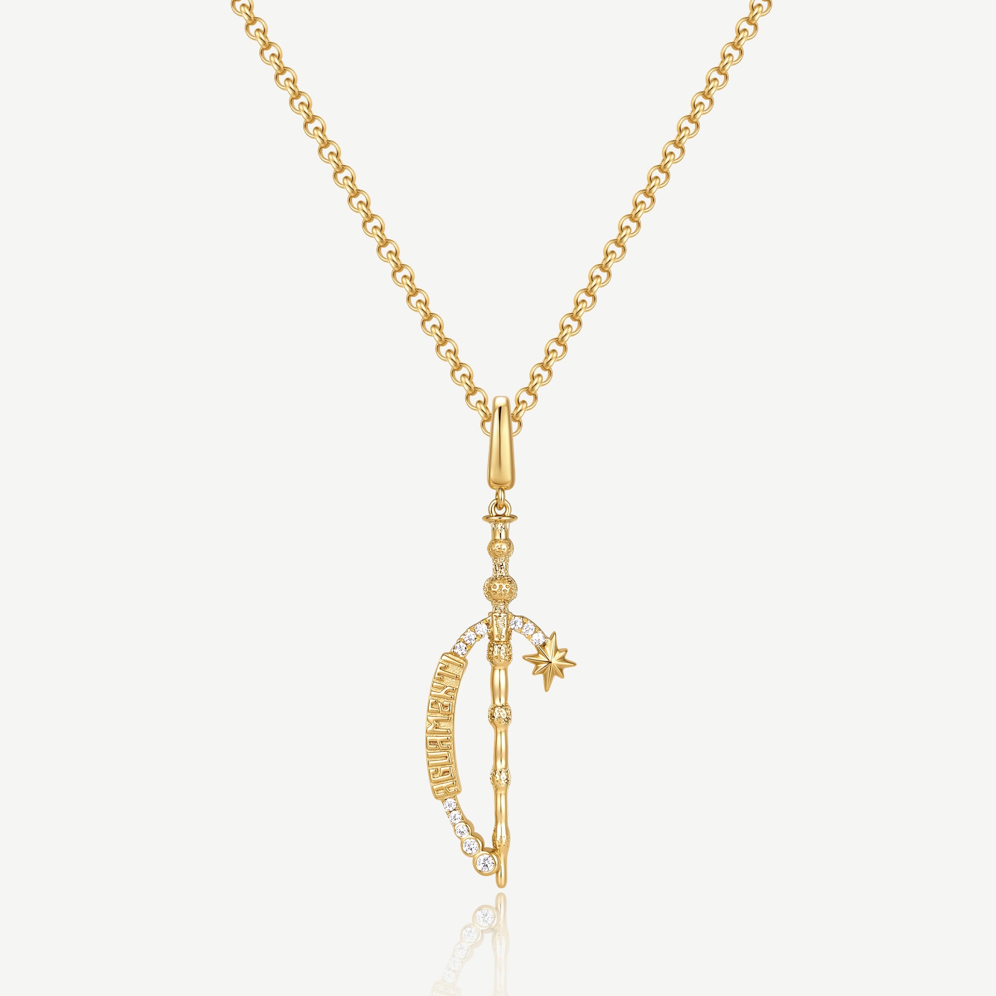 Colliers en Argent avec Charms de Baguette de Dumbledore x FANCIME