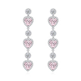  "Mademoiselle Charmante" Boucles d'oreilles pendantes en argent sterling