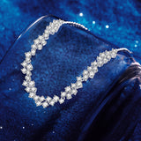 Collier ras du cou en argent sterling Starlit Aria Galaxy Tennis ajustable