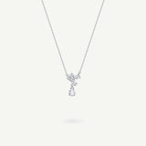 Collier en argent sterling "Groupe de fleurs de glycine"