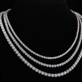 FANCIME "The One" Collier Tennis en Moissanite en Argent Sterling