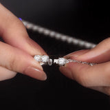 FANCIME "The One" Collier Tennis en Moissanite en Argent Sterling