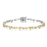 FANCIME "Aube" Bracelet en argent sterling avec citrine de novembre