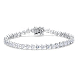 FANCIME "Heartline" Bracelet de tennis en argent sterling en forme de cœur