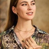 FANCIME "Sunlit Grace" Collier en chaîne classique à maillons carrés en argent sterling