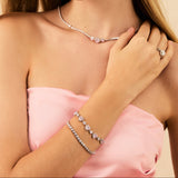 "Ligne de Larmes" Bracelet en argent sterling classique