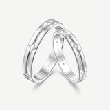 FANCIME "Mélodie Étoilée" Anneaux de Promesse en Argent Sterling Étoile pour Couples