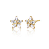 Boucles d'oreilles en argent sterling "Ms Vega" Étoile scintillante Alpha Lyrae