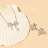 FANCIME "Dream Bow" Collier en argent sterling en forme de nœud papillon