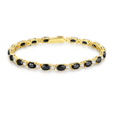 "Glamour Radiance" Bracelet en Argent Sterling Taillé