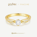 Harry Potter x FANCIME Anneau en Argent du Vif d'Or