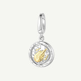 Charme en Argent de Boule de Feu Lolita Nuit Sombre
