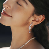 Boucles d'Oreilles en Argent avec Améthyste Wisteria Bloom Drop