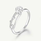 Rose Pin Silver Ring