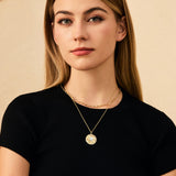 FANCIME "Lumen Star" Opale Pierre de naissance d'octobre Collier en argent sterling