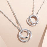 FANCIME "Promise Hearts" Collier en argent sterling assorti pour couples