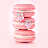 Boucles d'oreilles en argent sterling en forme de cœur rose "Bow For Princess" FANCIME