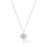 FANCIME "Soluna Nexus" Collier en Citrine de Novembre en Argent Sterling