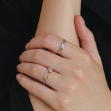 Rose Pin Silver Ring
