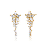 Boucles d'oreilles en argent sterling "Vega Serenade" Étoile scintillante Alpha Lyrae